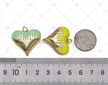 Load image into Gallery viewer, Colorful Enamel Heart Shape Pendant, Sku#L639