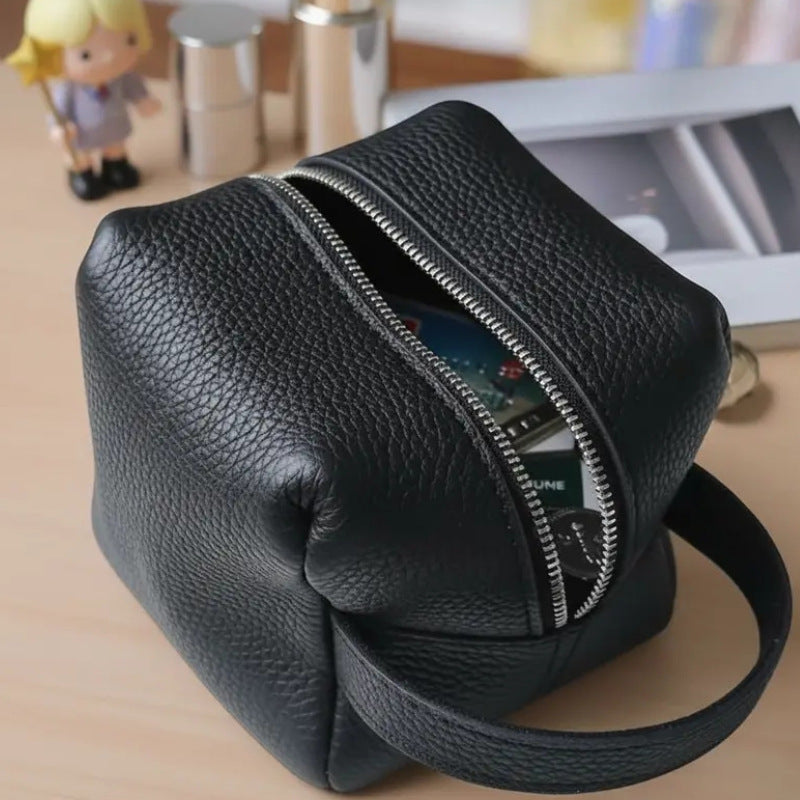 Women's Square Bread-Shaped Toiletry & Cosmetic Bag – Waterproof Organizer