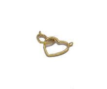 Load image into Gallery viewer, Gold Double Heart Connecter Charm, Sku#LX110