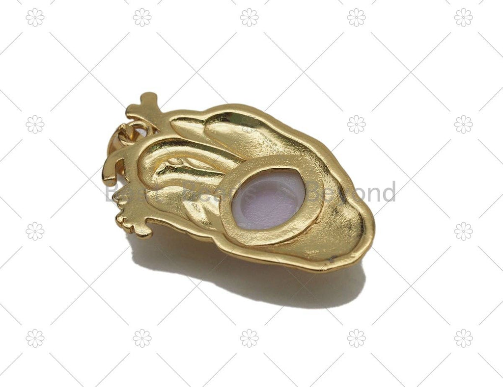 Enamel  Evil Eye Shape Pendant, Sku#JL66