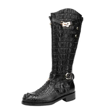 Load image into Gallery viewer, Crocodile Knee High Boots Women