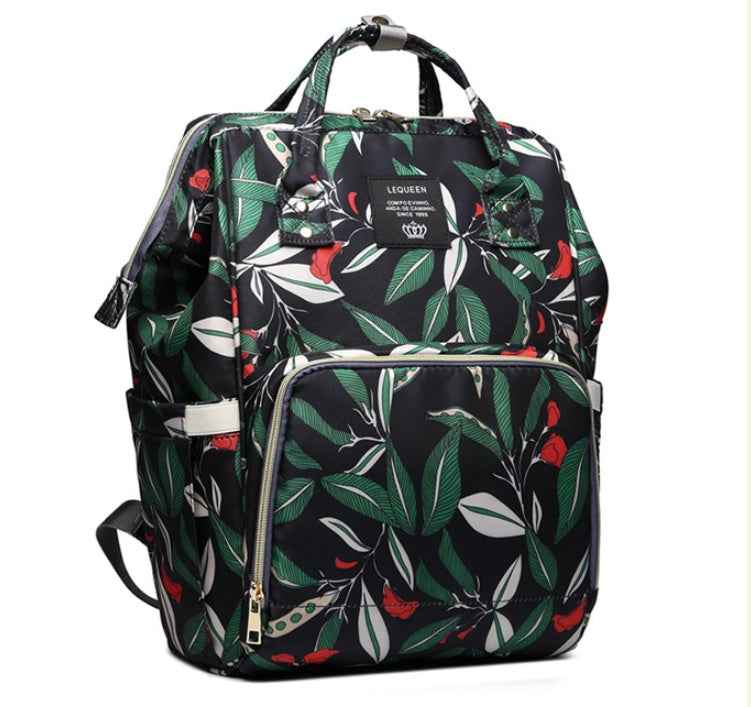 Maternity Diaper Backpack - Large Capacity Waterproof Oxford Nappy Bag with Anti-Theft Pocket & Stroller Straps