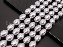 Load image into Gallery viewer, Gray Natural Mother of Pearl Large Baroque shape beads,17x23