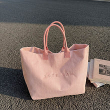 Load image into Gallery viewer, Retro Lettered Casual Tote Bag for Women - Horizontal Rectangle Handbag