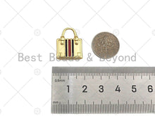 Load image into Gallery viewer, Colorful Enamel Lady Bag Shape Pendant/Charm,18K Dainty Gold Charm, Necklace Bracelet Charm Pendant,16x20mm, Sku#LK276