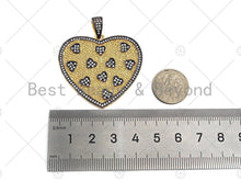 Load image into Gallery viewer, CZ Micro Pave Large Dual Color Heart  Sku#L279