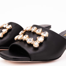 Load image into Gallery viewer, The Noctara Black Crystal Heel Women Sandal