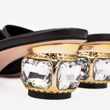 Load image into Gallery viewer, The Noctara Black Crystal Heel Women Sandal