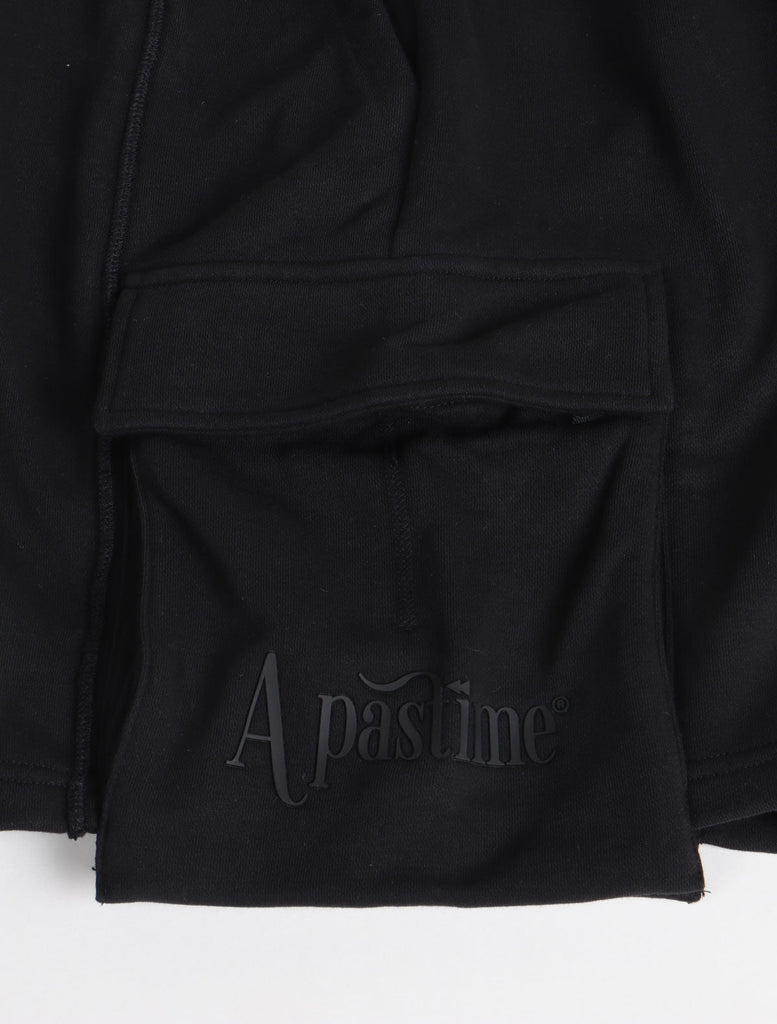 Apastime Vacation in Portugal French Terry Belted Shorts - Black