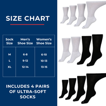 Load image into Gallery viewer, Women's Ultra-Soft Upper Calf Diabetic Socks (4 Pair)