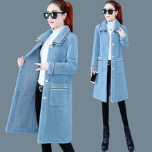 Load image into Gallery viewer, Women's Mid-length Faux Mink Fleece Coat