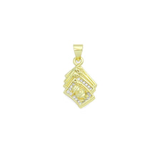 Load image into Gallery viewer, Clear CZ Gold FACE Book  Charm Pendant, Sku#LK1203