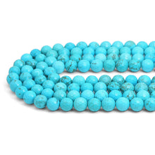 Load image into Gallery viewer, Blue Turquoise Round Faceted Beads,  Sku#U2026
