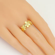 Load image into Gallery viewer, String Flower Shape Gold Silver Adjustable Ring, Sku#A197