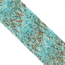 Load image into Gallery viewer, 2mm Genuine Turquoise Round Faceted Beads, Sku#U1842