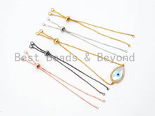 Load image into Gallery viewer, 1/5/10/50pcs Sliding Adjustable Bracelet Making Chain, half-finished bracelet, Rubber stopper beads, connector link finding Box Chain, #P14