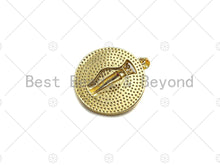 Load image into Gallery viewer, CZ Micro Pave Black/White Gold 3D King Cobra Head Pendant, Snake Medallion Charm, Roman Necklace Charm, Greek Coin Jewelry, 25mm, sku#LK01