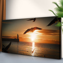 Load image into Gallery viewer, Birds On Magical Sunrise Canvas Wall Art