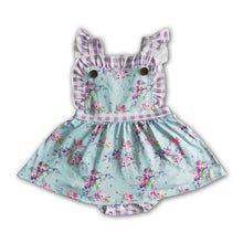 Load image into Gallery viewer, Floral backless skirt baby summer romper