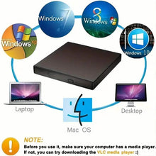 Load image into Gallery viewer, External CD/DVD Drive – USB 3.0 Slim Portable CD-RW/DVD-RW Burner for PC &amp; Laptop