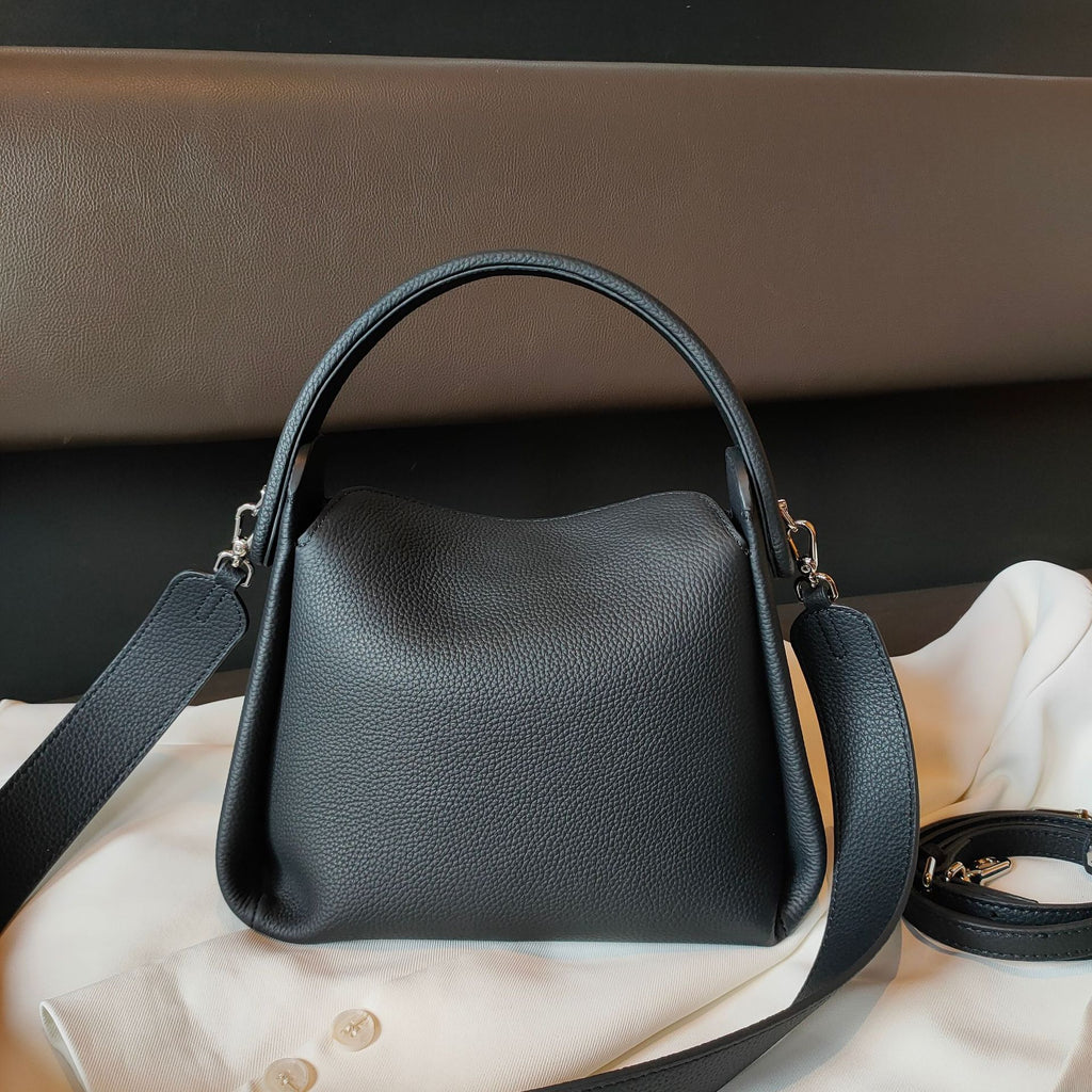 Women's Genuine Leather Box Bag – Niche Design Shoulder Tote