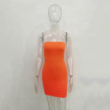 Load image into Gallery viewer, Spring Summer off-Neck Sheath Sexy All-Match Nightclub Dress Women Clothing