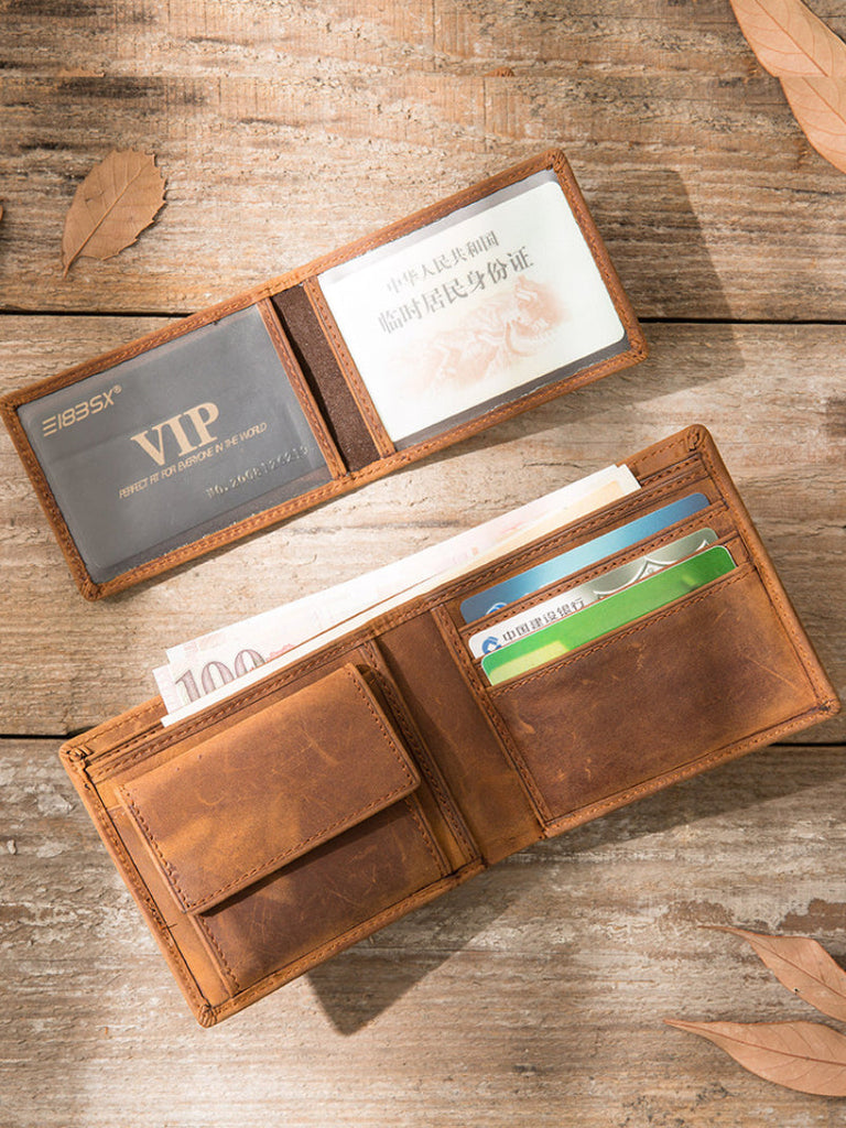 Handmade Full-Grain Cowhide Bifold Wallet