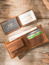 Load image into Gallery viewer, Handmade Full-Grain Cowhide Bifold Wallet