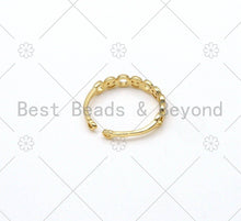 Load image into Gallery viewer, Smiley Face Link Shape Adjustable Ring, Sku#X223