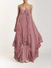 Load image into Gallery viewer, Spring Summer Women Clothing Strap Tube Top Printed Wide Hem Loose Dress Maxi Dress