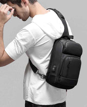 Load image into Gallery viewer, Women's Waterproof Shoulder Backpack 20-35L | PVC Travel Bag with Laptop Sleeve &amp; Air Cushion Strap