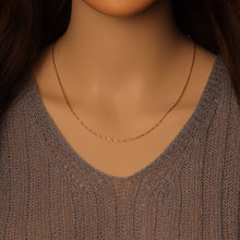 Load image into Gallery viewer, Dainty Gold Twisted thin Adjustable Necklace, Sku#LD487ld588