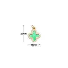 Load image into Gallery viewer, Double CZ Enamel Flower Charm Pendant, Sku#LD704