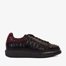 Load image into Gallery viewer, The Adler Pyht  Snk Skin Black &amp; Burgundy Men Sneaker