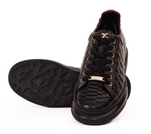 Load image into Gallery viewer, The Adler Pyht  Snk Skin Black &amp; Burgundy Men Sneaker