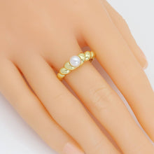 Load image into Gallery viewer, White Pearl  Twisted Line  Adjustable Ring, Sku#A319