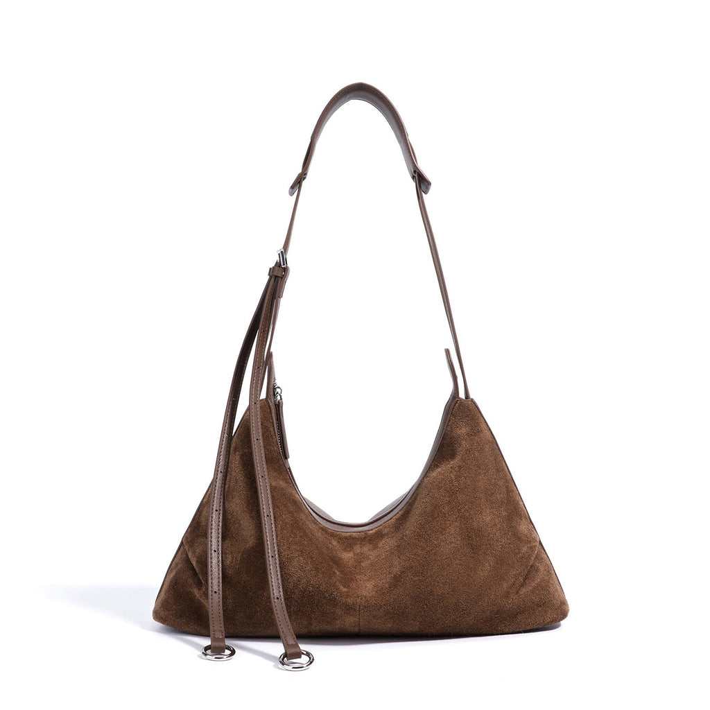 Genuine Leather Dumpling Bag - Urban Minimalist Shoulder Bag for Women