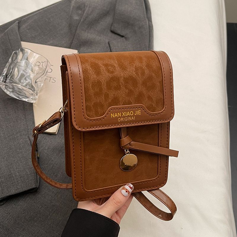 Leopard Print Phone Crossbody Bag