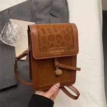 Load image into Gallery viewer, Leopard Print Phone Crossbody Bag