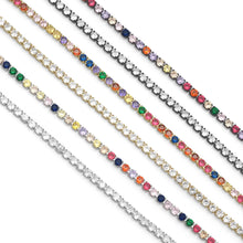 Load image into Gallery viewer, Rainbow/Clear Tennis chain, LD54
