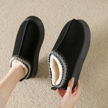 Load image into Gallery viewer, Women's Plush Half Slippers Snow Boots | Suede Warm Platform Ankle Flats