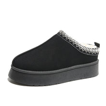 Load image into Gallery viewer, Women's Plush Half Slippers Snow Boots | Suede Warm Platform Ankle Flats
