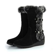 Load image into Gallery viewer, Women's Slip-On Fur Snow Boots | Warm Mid-Calf Winter Boots