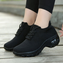 Load image into Gallery viewer, Women's Knit Platform Sneakers | Waterproof Round-Toe Flying Weave Shoes