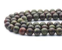 Load image into Gallery viewer, Genuine Dragon Blood Stone Round Smooth Beads, Sku#1426