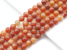 Load image into Gallery viewer, Genuine Red Botswana Agate Round Smooth Beads, Sku#U1399