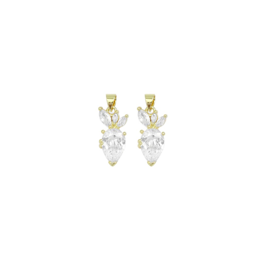 Big Crystal Flower Drop Charm, Sku#LK925