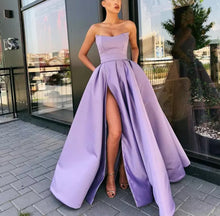 Load image into Gallery viewer, Dress Performance Dress Sexy Tube Top Split Long Cocktail Host Evening Dress