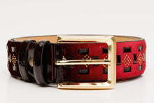 Load image into Gallery viewer, The Vicino Burgundy Leather Belt