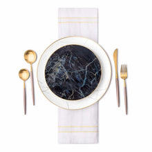 Load image into Gallery viewer, Black Marble Accent Salad Plate-Set of 4